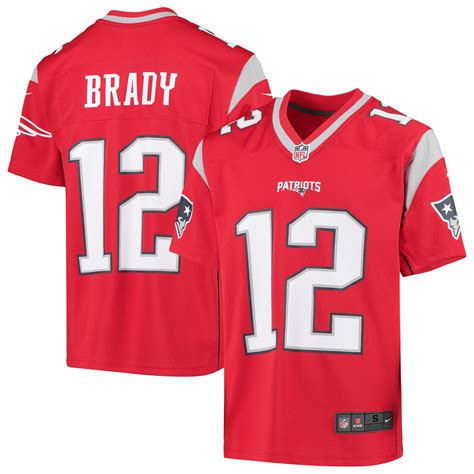 Youth Nike Tom Brady Red New England Patriots Inverted Game Jersey