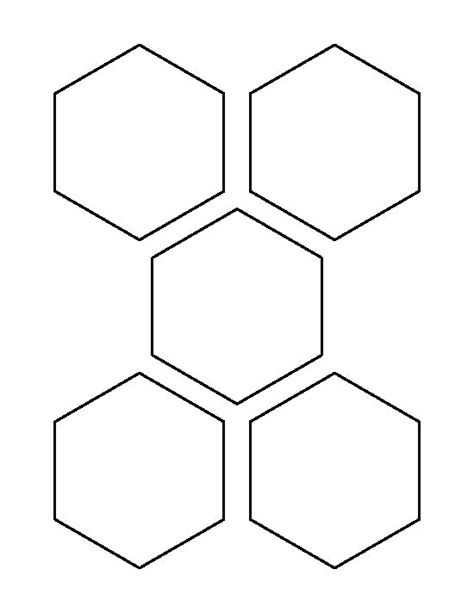 Cut them into three strips, then cut the hexagons straight across, and finally trim off the angles pieces. 3.5 inch hexagon pattern. Use the printable outline for ...
