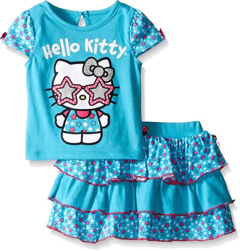 Hello Kitty Girls T Shirt And Skirt Set Clothing
