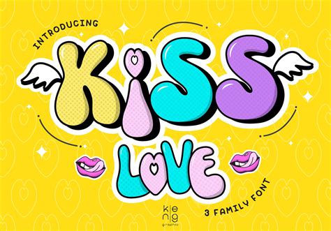 Kiss Love Font By Keng Graphic · Creative Fabrica