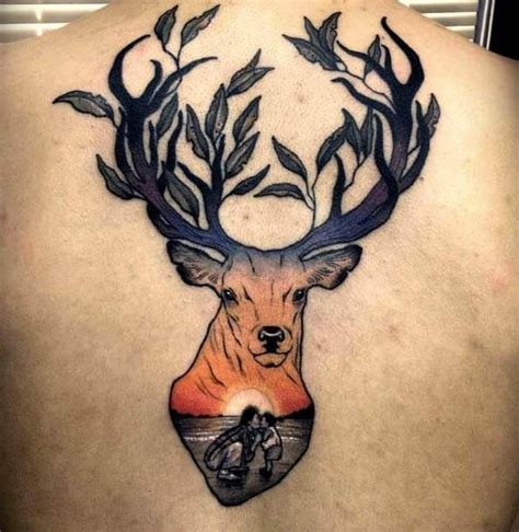 30 Tree Themed Deer Tattoo Design For Love Of Nature And Animals Deer