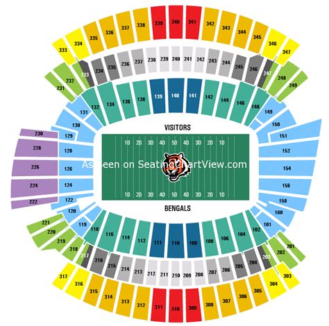 Bengals Paul Brown Stadium Seating Chart Elcho Table