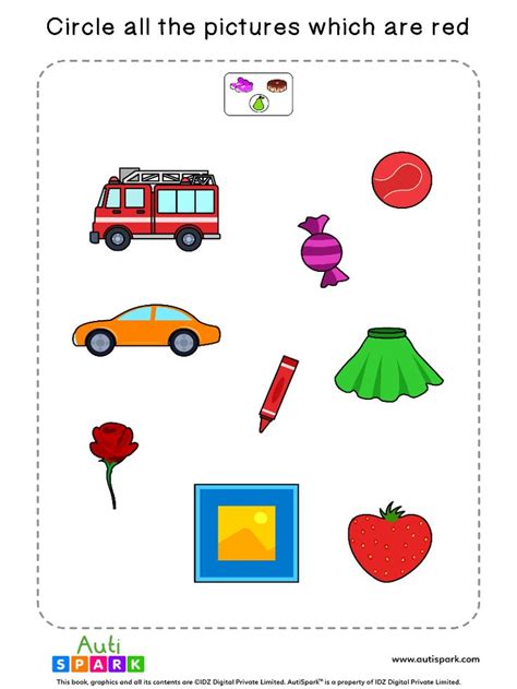 Circle The Yellow Coloured Objects 10 Free Sorting Worksheet