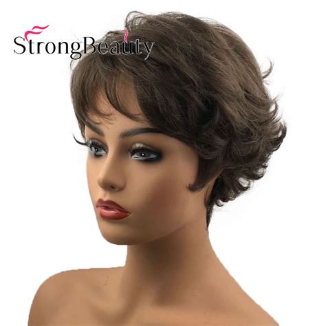 Short Brown Curly Wavy Wigs For Women Synthetic Wigs Heat Resistant