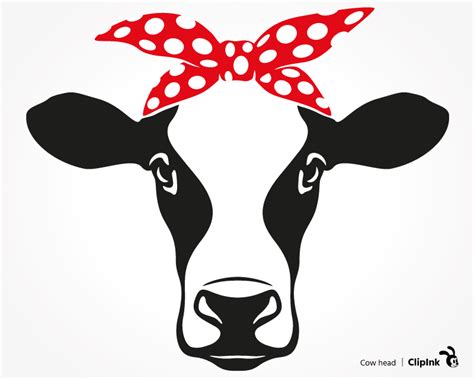 Cow bandana svg, heifer svg, Rosie svg | svg, png, eps, dxf, pdf - ClipInk