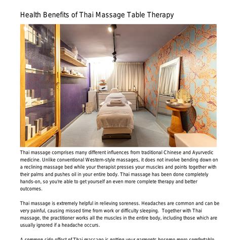 health benefits of thai massage table therapylovaf pdf pdf docdroid