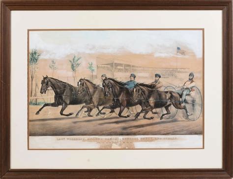 Currier And Ives Horse Racing Print In United States