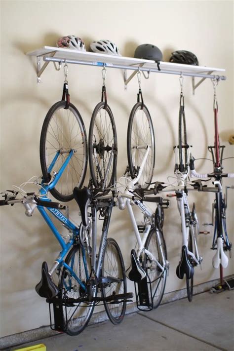 Awesome Ideas To Make Hanging Bike Rack And Storage Garage Storage Organization Diy Bike