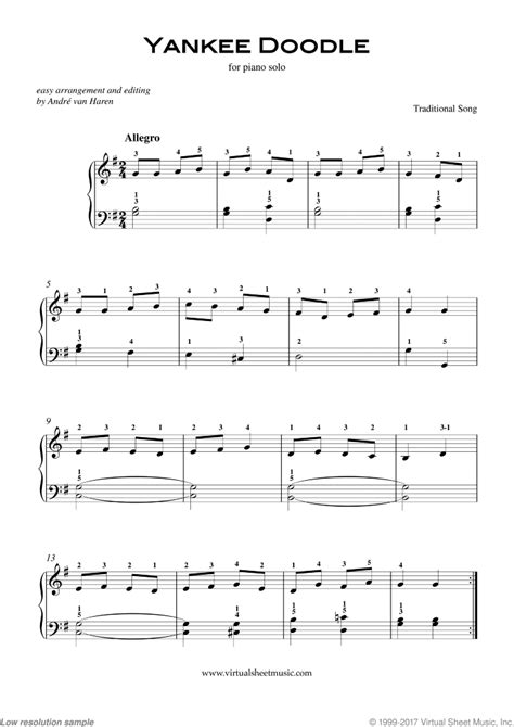 Drag this button to your bookmarks bar. Free Yankee Doodle sheet music for piano solo - High Quality