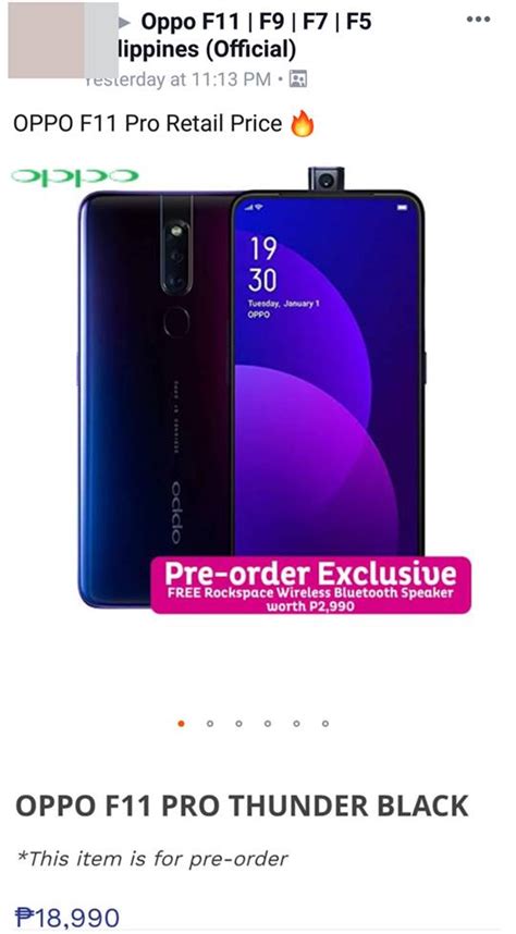 The lowest price of oppo f11 pro in india is rs. OPPO F11 Pro official price in the Philippines leaks out ...