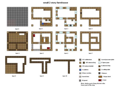 Minecraft Blueprints Layer By Layer Minecraft Houses Pinterest
