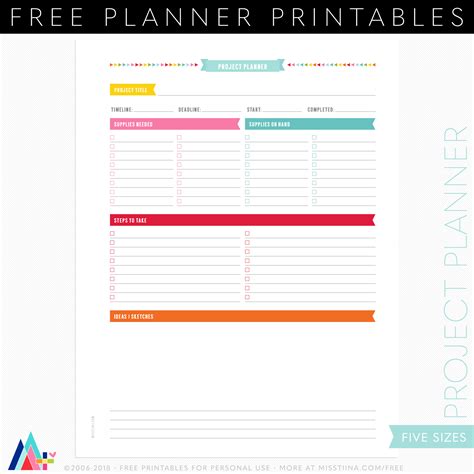 Free Printable Business Project Planner Printable Templates