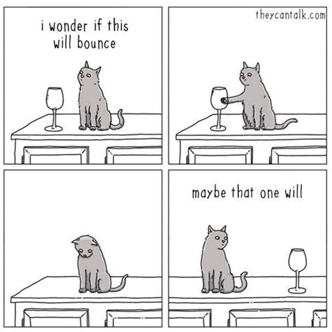 This Cartoon Explains Why Cats Like Knocking Things Off Tables The Poke