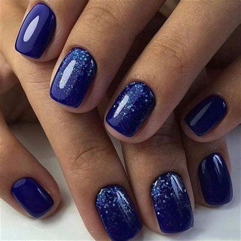 40 Trendy 2019 Dark Blue Nail Art Designs Blue Shellac Nails Blue