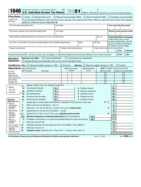 1040 Form 2021 Fill Out And Sign Online Dochub