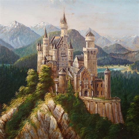 A Pfisterer The Fairytale Castle Neuschwanstein 1896 At 1stdibs