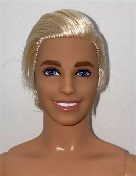 Barbie Movie Ken Nude Articulated Doll Blonde Hair Blue Eyes Ryan