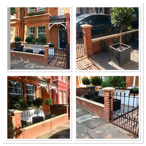 West London Pretty Edwardian Terraced Front Garden With Fabricated