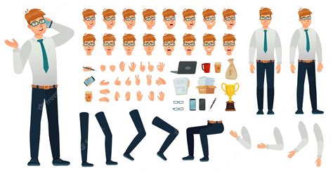 Premium Vector Cartoon Manager Character Kit Office Managers