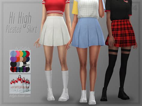 Hi High Pleated Skirt By Trillyke At Tsr Sims 4 Updates