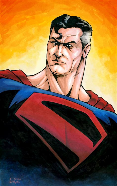 Kingdom Come Superman Circa 2000 Ink And Markers By Wolfehanson On