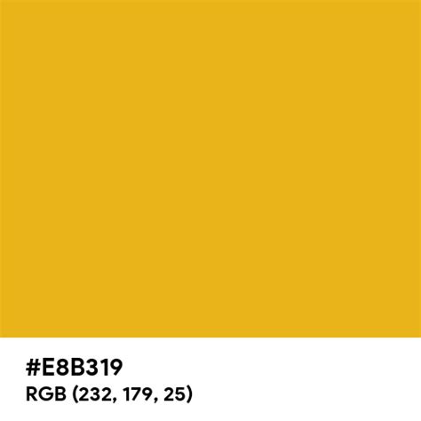 Sunset Gold Color Hex Code Is E8b319