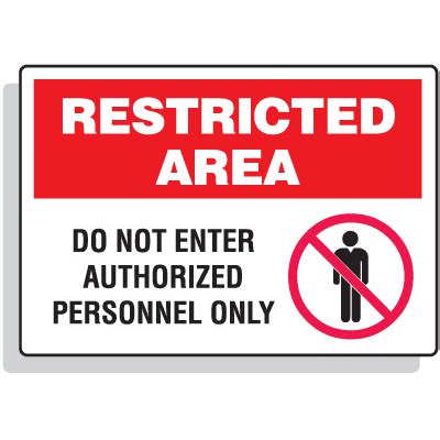 Restricted Area Signs Do Not Enter Authorized Personnel Only Seton Canada