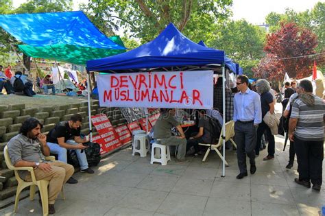 Gezi Park Demonstrators Editorial Stock Photo Image Of Banner