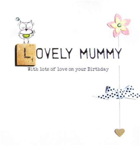 Lovely Mummy Birthday Bexyboo Scrabbley Neon Greeting Card Cards