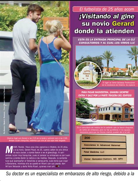 Revista Tvnotas Con Nuevas Imágenes De Shakira Visitando Al Ginecólogo