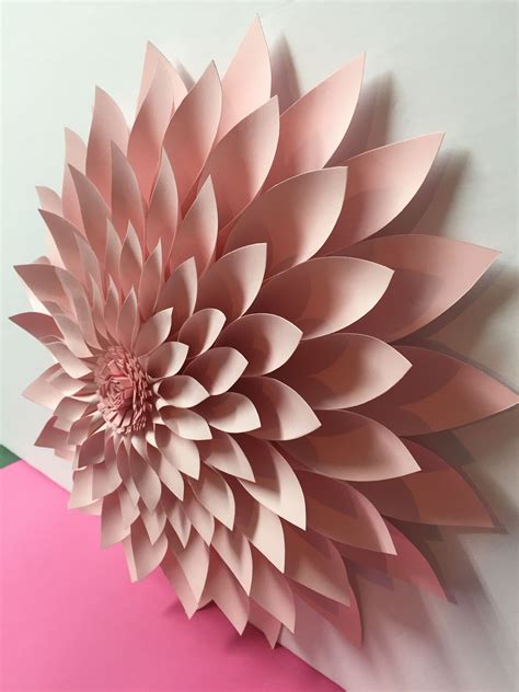 3d Paper Flower In Blush Pink Perfect For Any Event Or Backdrop