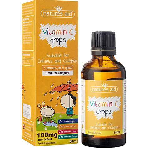 Buy Natures Aid Vitamin C Mini Drops 50ml Online In Singapore