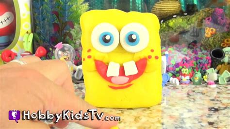 Lets Make A Play Doh Spongebob Squarepants By Hobbykidstv Youtube