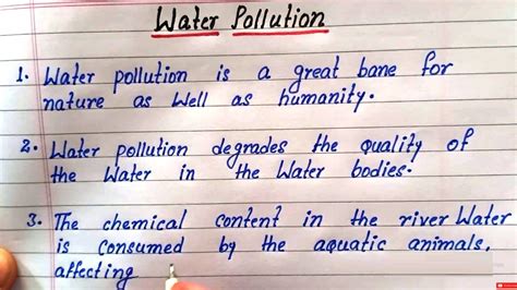 10 Lines Essay On Water Pollution Best Essay On Water Pollution