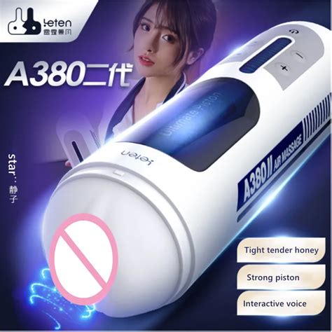 Leten A380ii Automatic Male Masturbator Cup Piston Telescopic Voice Real Vigina Pussy Sex Toys