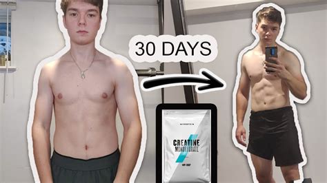 Skinny Kid Takes Creatine For 30 Days 30 Day Creatine Transformation