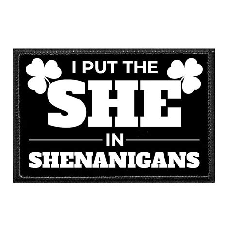 I Put The She In Shenanigans Removable Patch Pull Patch Removable Patches That Stick To