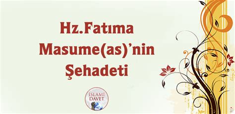Hz Fat Ma Masume As Nin Ehadeti Sl Mi Davet