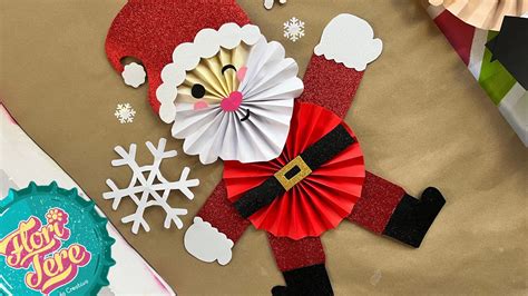 RosetÓn Roseta De Santa 🎅🏼 Claus DecoraciÓn Con Papel Para Navidad 🎄