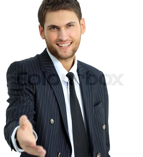 Successful Businessman Extends His Hand For A Handshake Stock Image