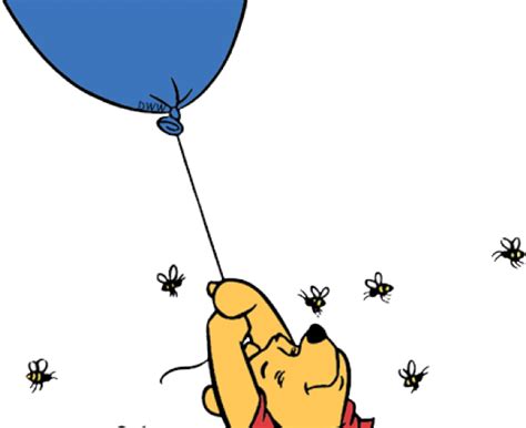 Classic Winnie The Pooh With Balloon Clipart Large Size Png Image Pikpng