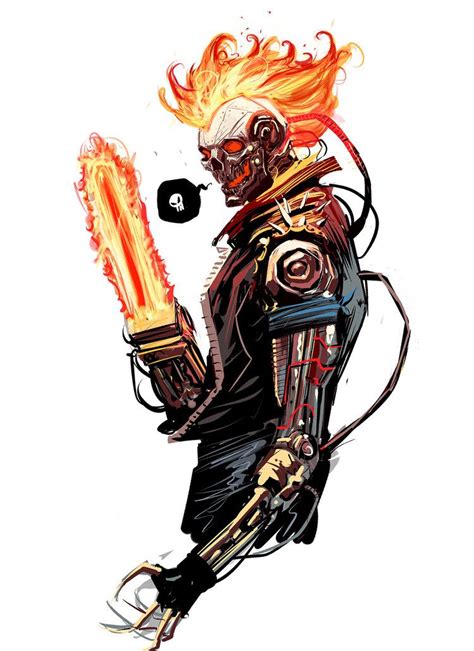 Ghost Rider 2099 Fan Art By Dan Mora Arte Dc Comics Marvel Comics Art