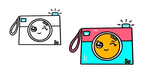 How To Draw A Camera Cute And Easy Youtube