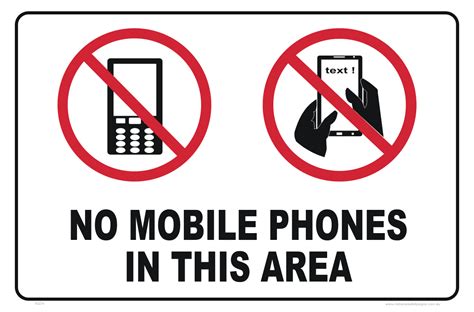 No Mobile Phones Sign P2274 National Safety Signs