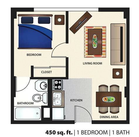 Rental Apartment 600 Sq Ft Apartment Floor Plan The Floors