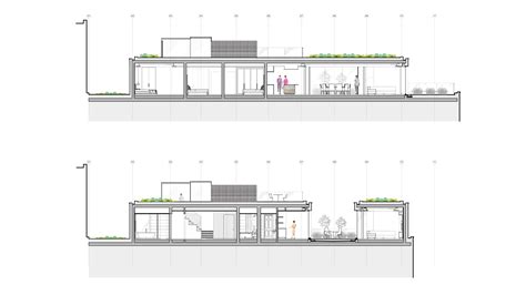 Penthouse Roof Terrace Space Planning Architecture Drawing Section