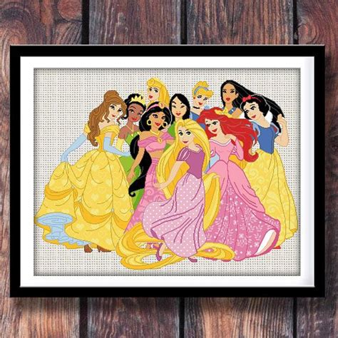 Perfect Quality Disney Princesses Cross Stitch Pattern P Cross