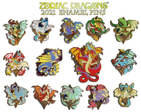 2021 Zodiac Dragons Enamel Pins By Sixthleafclover Fur Affinity Dot