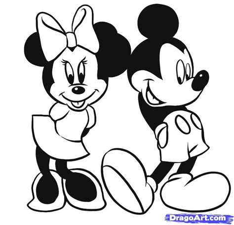 Easy To Draw Mickey And Minnie Mouse Pencildrawing2019