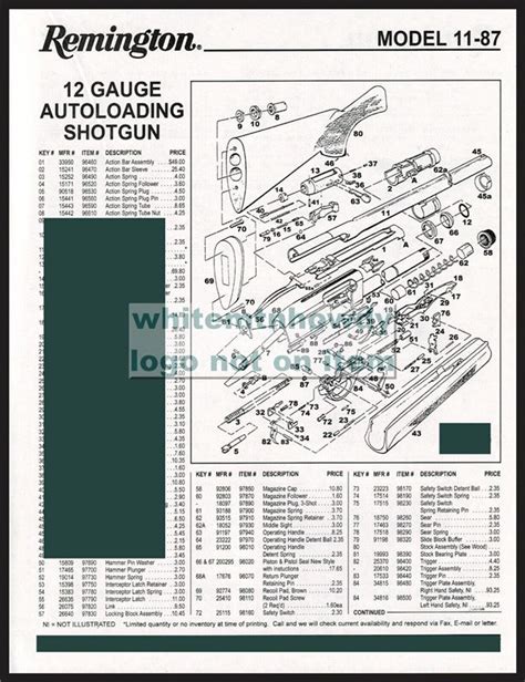 Remington 1100 20 Gauge Parts Diagram